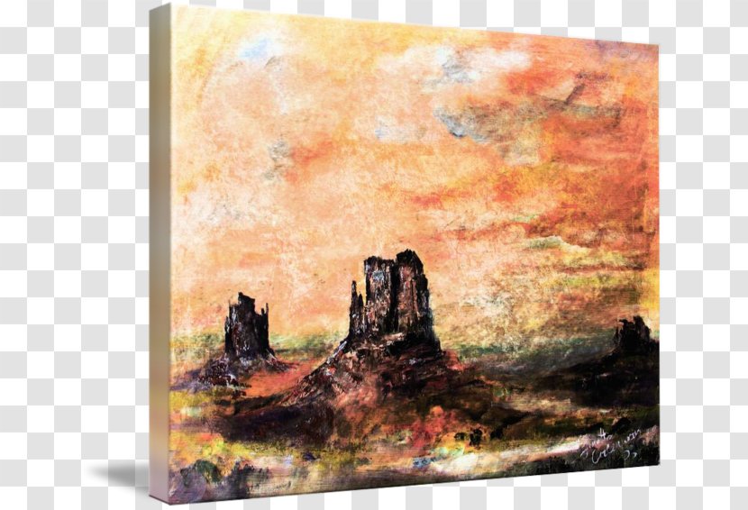 Watercolor Painting Acrylic Paint Modern Art - Stock Photography - Monument Valley Transparent PNG