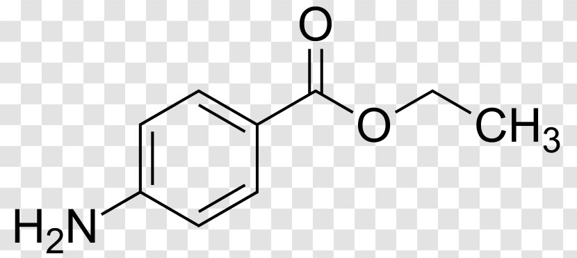 Benzocaine Ethyl Group Ethylparaben Chemical Formula 4-Aminobenzoic Acid - Skeletal - Formate Transparent PNG