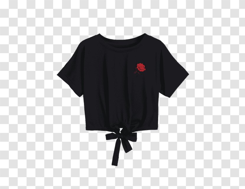 Printed T-shirt Crop Top Bow Tie - Cartoon - Jacket Papillon Transparent PNG