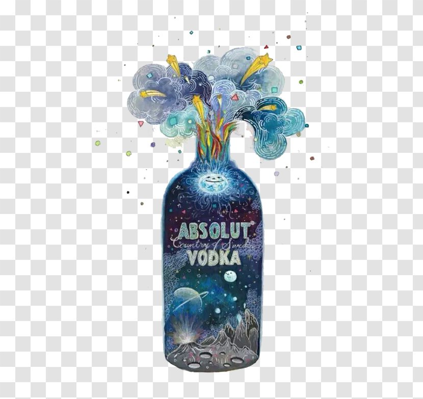 Valtari Wallpaper - Absolut Vodka - Space Explosion Bottle Picture Material Transparent PNG