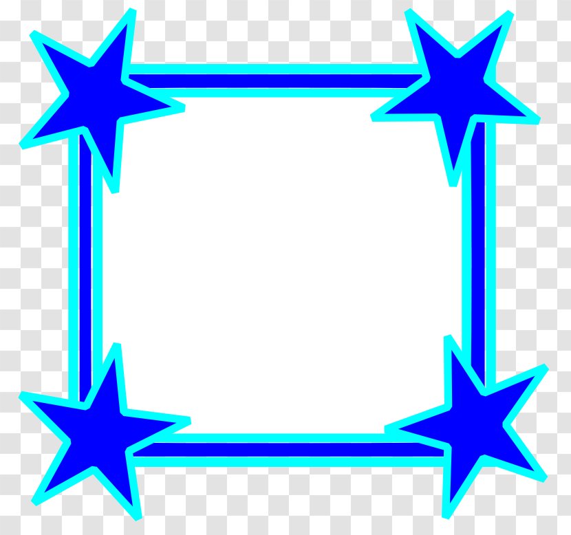Borders And Frames Picture Frame Star Clip Art - Pictures Of Blue Stars Transparent PNG