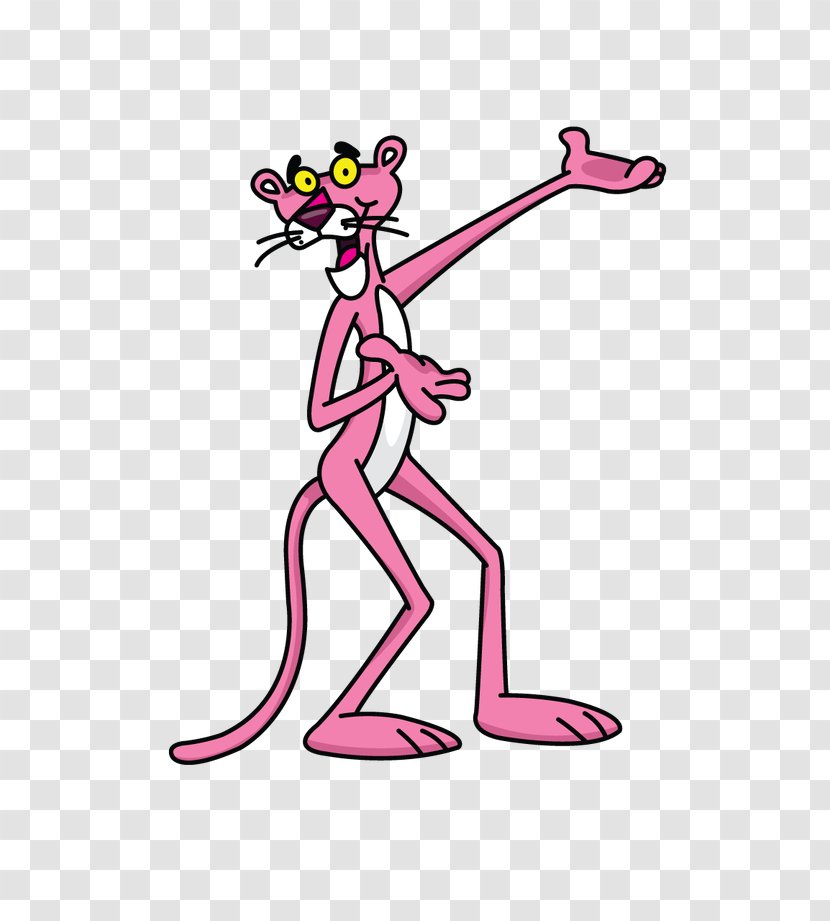 The Pink Panther Drawing Painting Sketch - Tutorial Transparent PNG