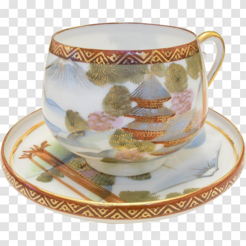 Coffee Cup Saucer Porcelain Pottery Teaware - Teacup Watercolor Transparent PNG
