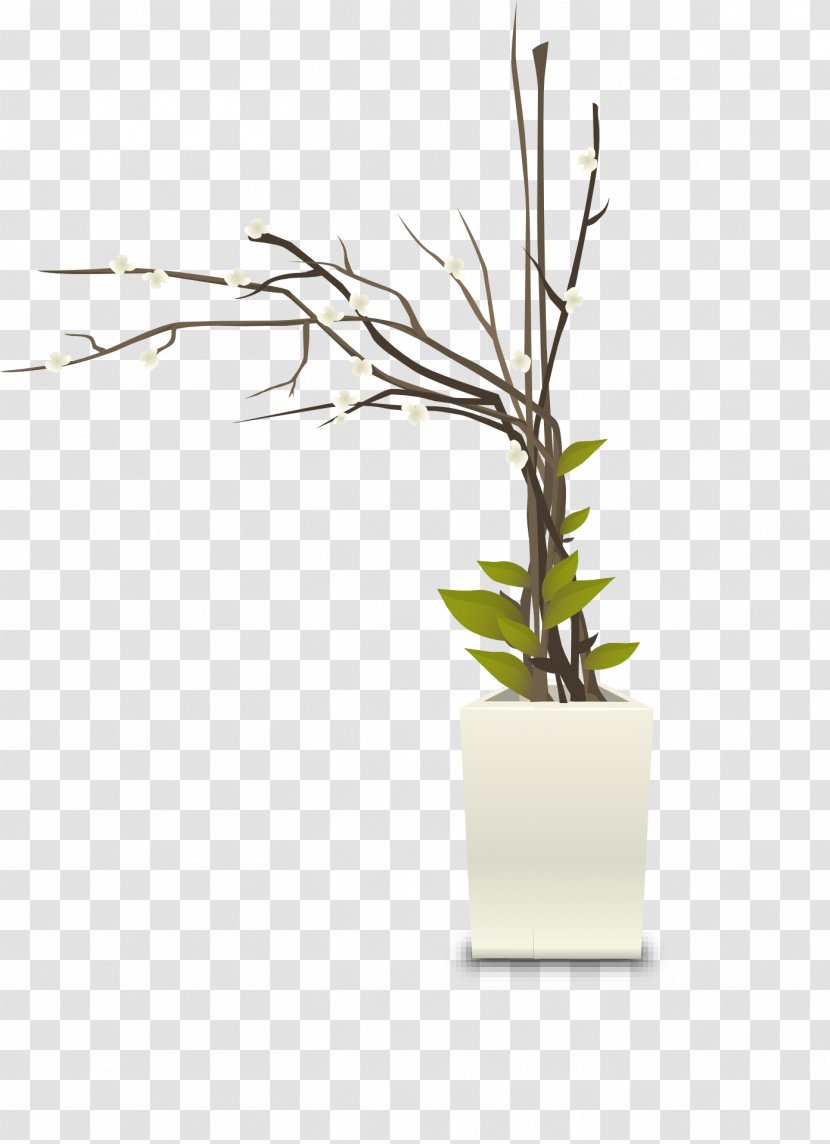 Houseplant Vase Flowerpot - Branch - Herb Transparent PNG