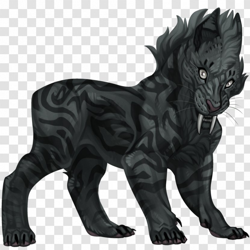 Panther Sabretooth Felidae Cat Tiger - Black Transparent PNG