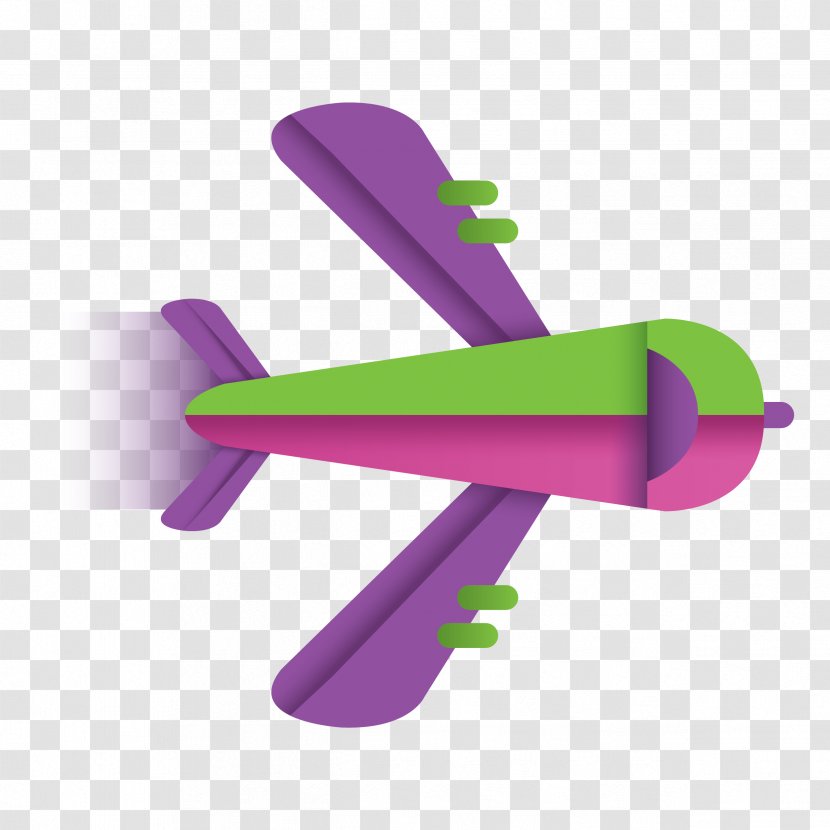 Airplane Wing - Purple - Vector Aircraft Material Transparent PNG