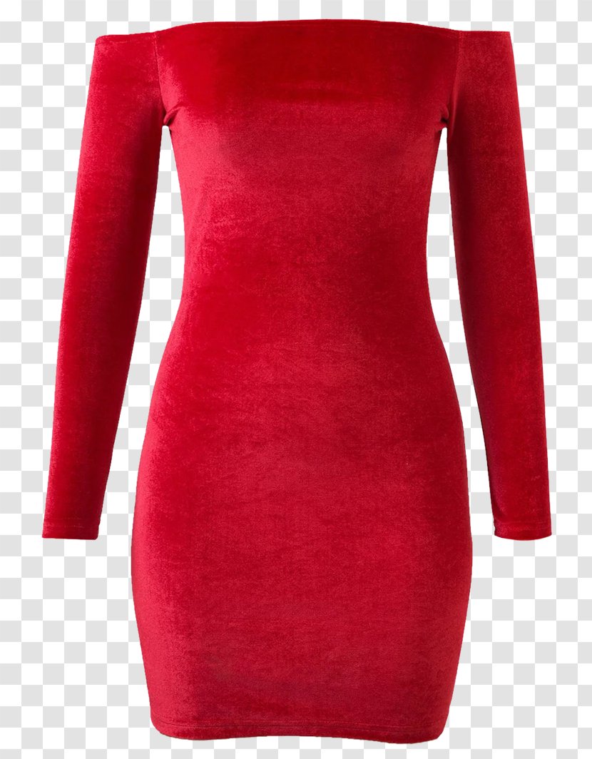 Dress Velvet Shoulder Sleeve Clothing - Joint Transparent PNG
