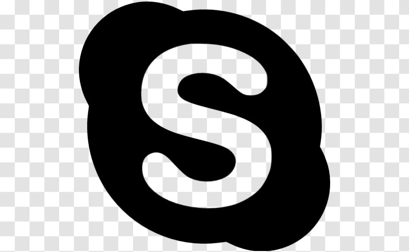 Skype Black Logo - Symbol Transparent PNG