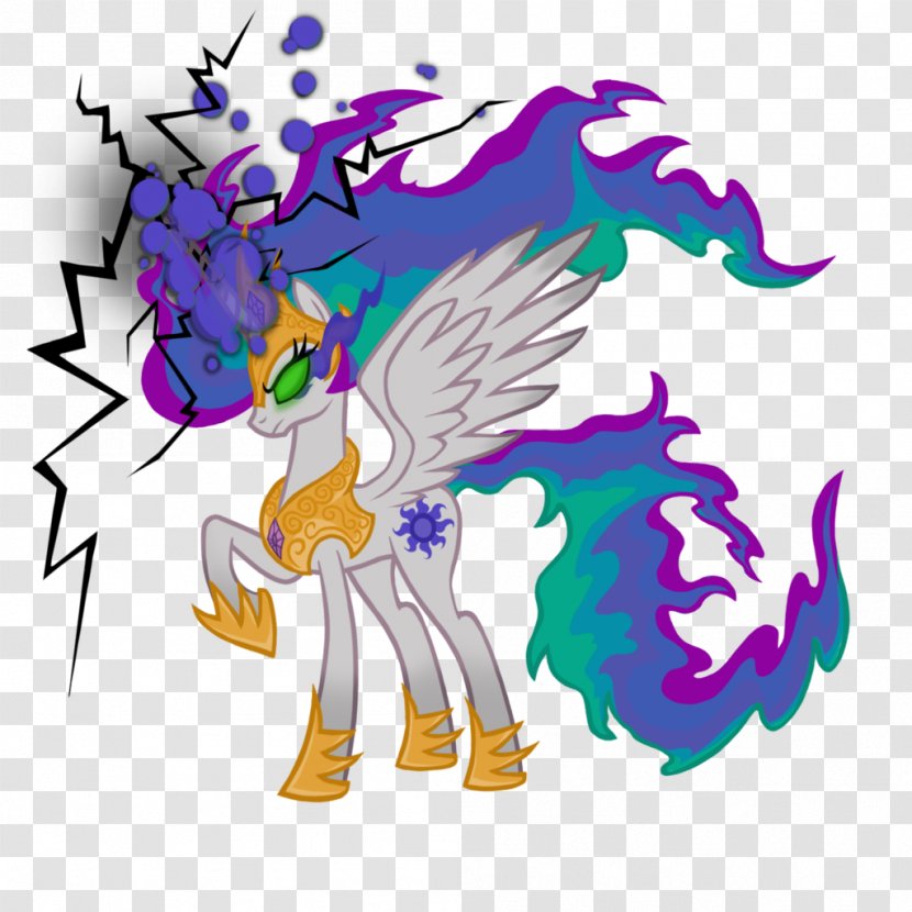Princess Celestia Luna Pony Twilight Sparkle Evil - Art Transparent PNG