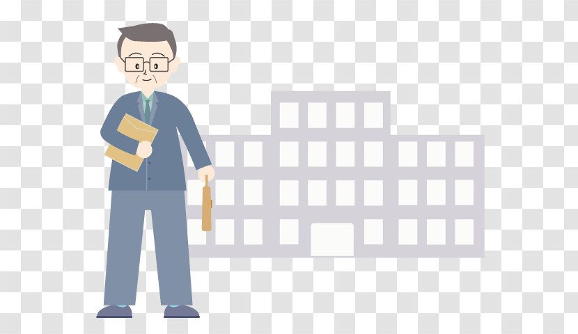 Cartoon Standing White-collar Worker Job Transparent PNG