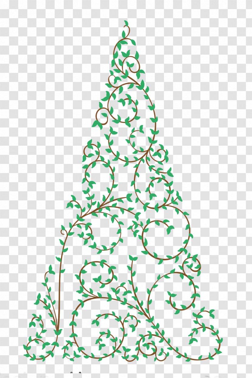 Christmas Tree Drawing - Branch Transparent PNG