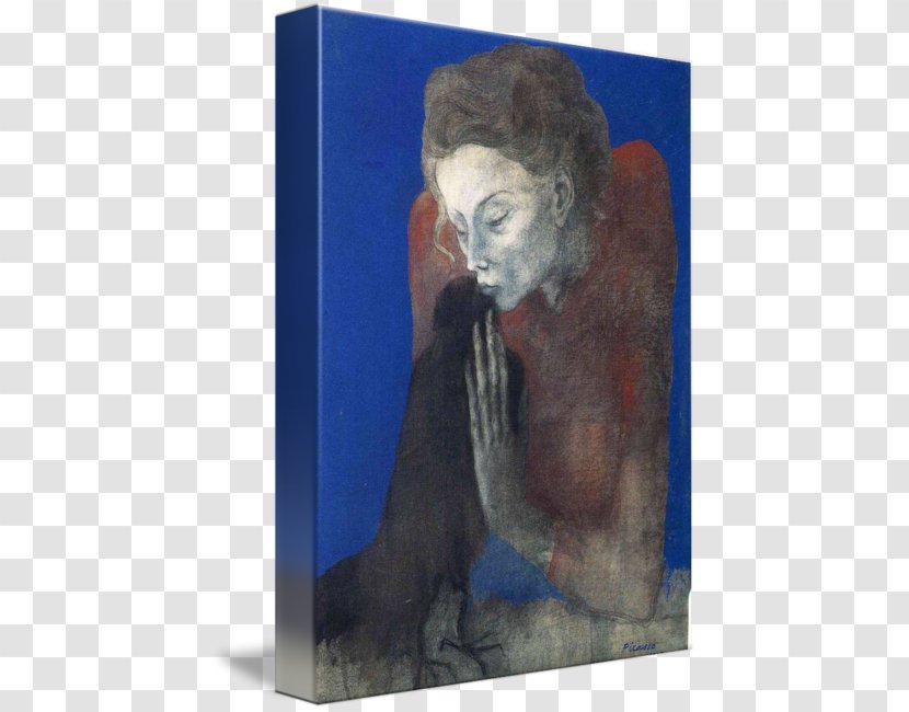 Woman With Raven Modern Art Portrait Gallery Wrap Canvas - Pablo Picasso Transparent PNG