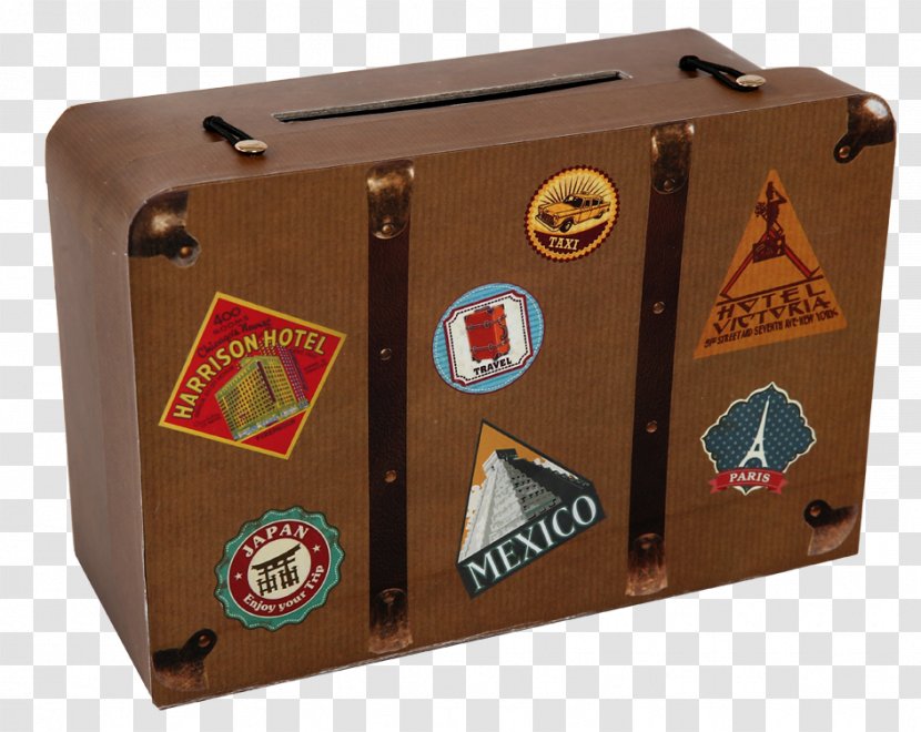Suitcase Travel Tirelire Ballot Box Guestbook - Birthday Transparent PNG