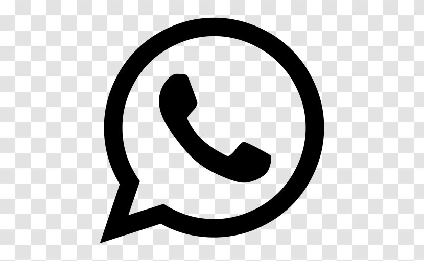 Whatsapp - Symbol - Black And White Transparent PNG