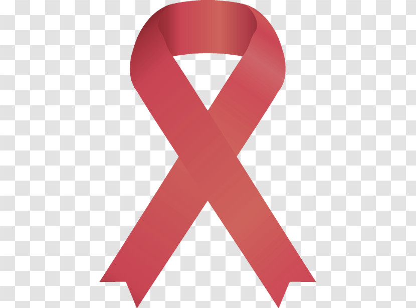 Red Ribbon Pink Symbol Line Transparent PNG