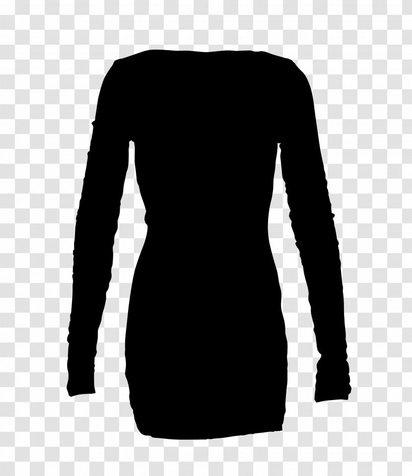 Long-sleeved T-shirt Shoulder Little Black Dress - Neck Transparent PNG