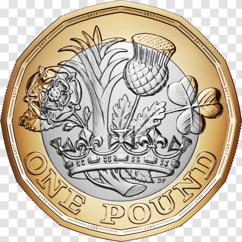 Royal Mint One Pound Coin Sterling - Dollar Transparent PNG