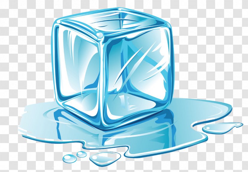 Ice Cube Melting Clip Art - Blue - Cartoon Cubes Transparent PNG