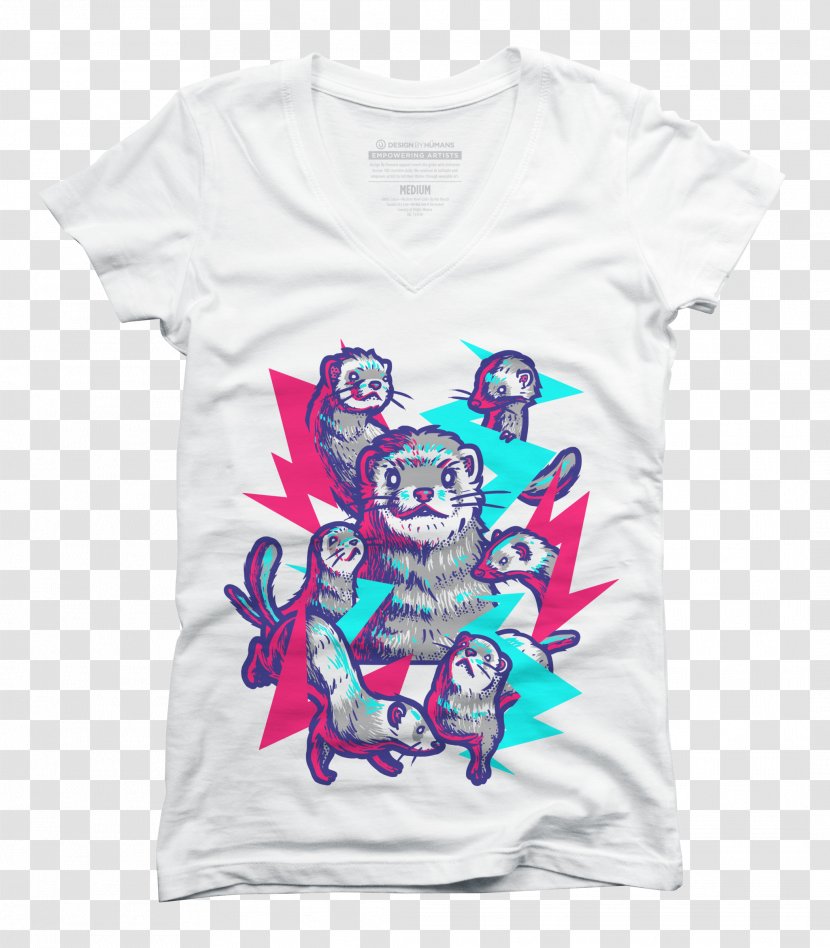 T-shirt Black-footed Ferret Otter Cat - Long Sleeved T Shirt Transparent PNG