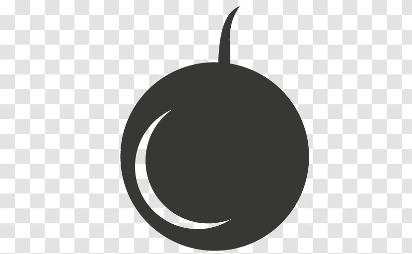 Crescent Circle - Black M Transparent PNG