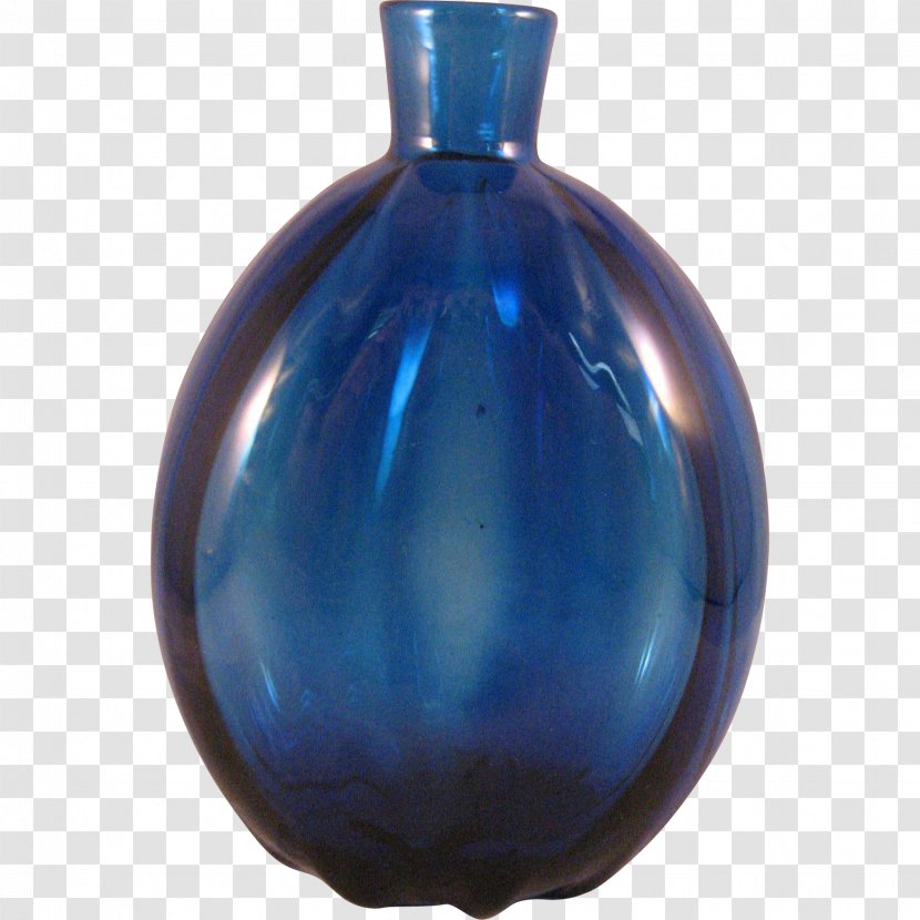 Glass Bottle Vase Cobalt Blue Transparent PNG