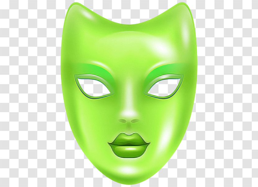 Face Green Head Mouth Masque Transparent PNG