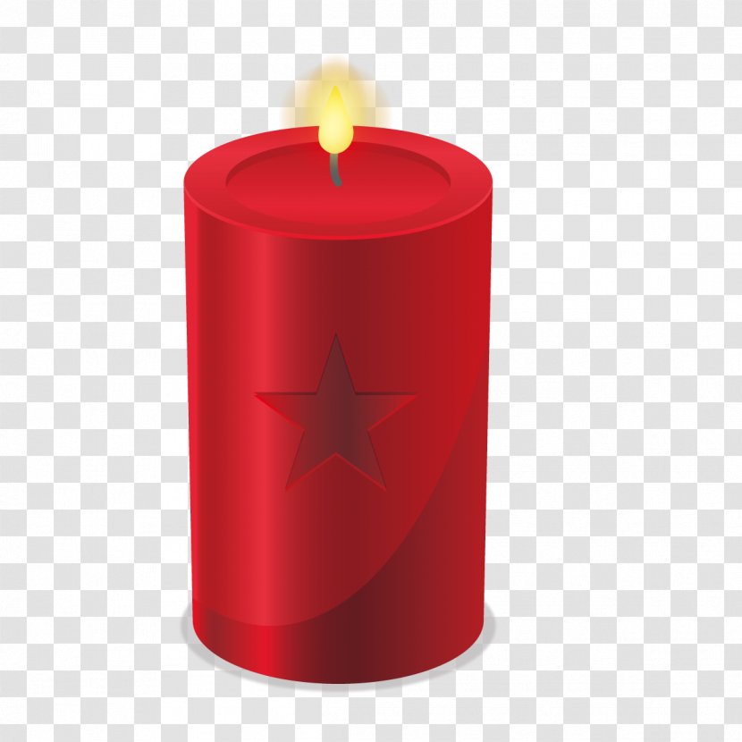 Flameless Candles Wax Red - Product Design - Vector Candle Transparent PNG