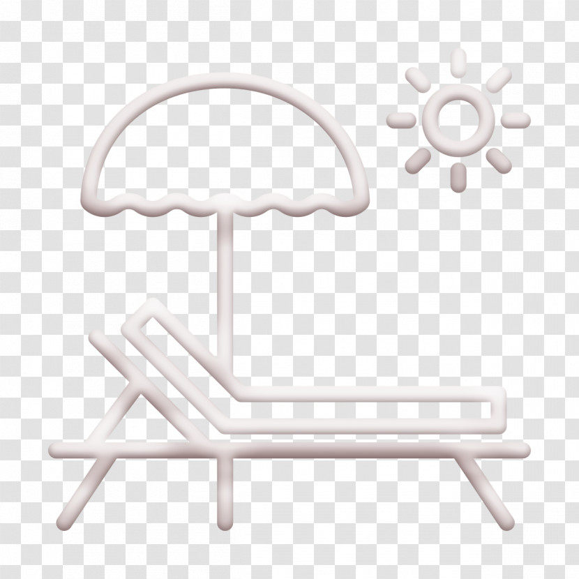 Beach Icon Sunbed Icon Travel Icon Transparent PNG