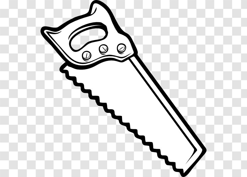 Hand Saw Circular Clip Art - Black And White - Handsaw Cliparts Transparent PNG