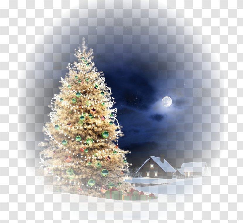 New Year Christmas Card Holiday Gift - Ornament - Winter Landscape Transparent PNG