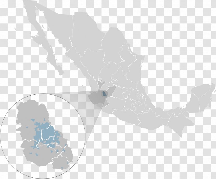 Atlas Of Mexico Blank Map Transparent PNG