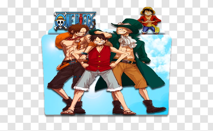 Monkey D. Luffy Portgas Ace Nico Robin Sabo One Piece - Watercolor Transparent PNG