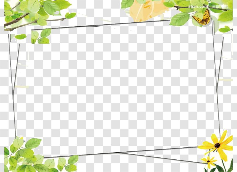 Green Google Images Color Clip Art - Flower Frame Transparent PNG