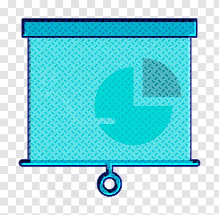 Chart Icon Presentation Business - Aqua - Turquoise Transparent PNG