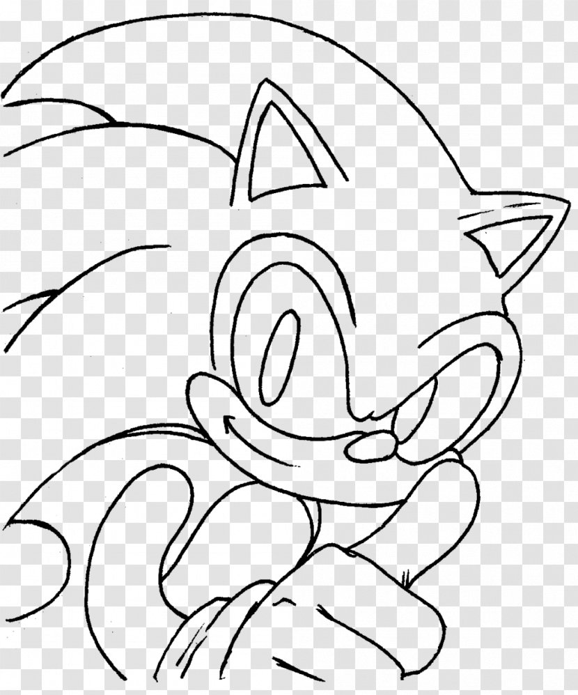 Sonic The Hedgehog Shadow Knuckles Echidna Drawing Coloring Book - Silhouette Transparent PNG