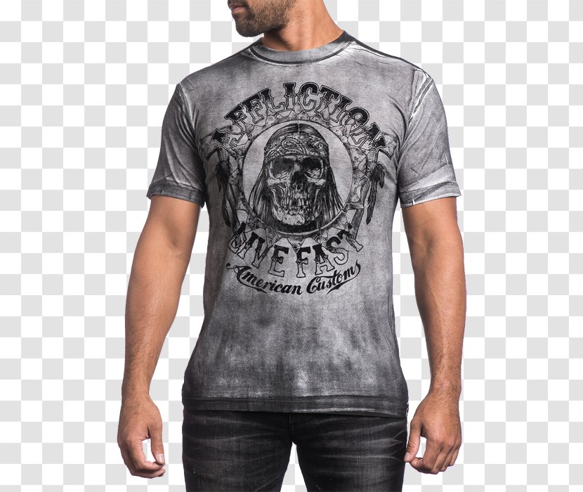 Long-sleeved T-shirt Affliction Clothing - T Shirt Transparent PNG