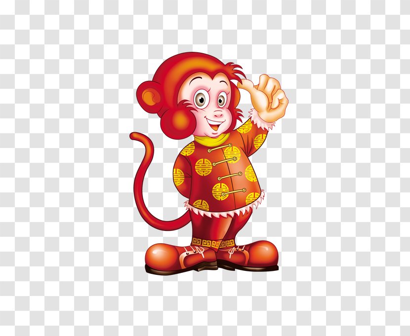 Monkey Chinese New Year - Cartoon Transparent PNG