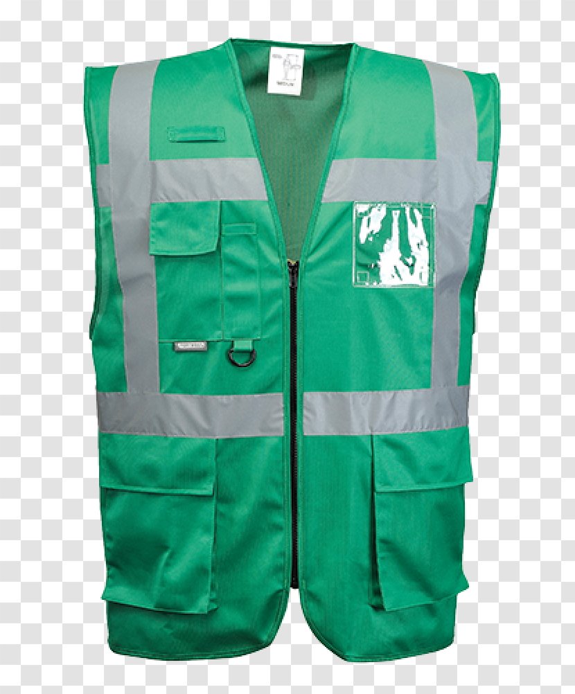 High-visibility Clothing Waistcoat Gilets Jacket Portwest - Outerwear Transparent PNG