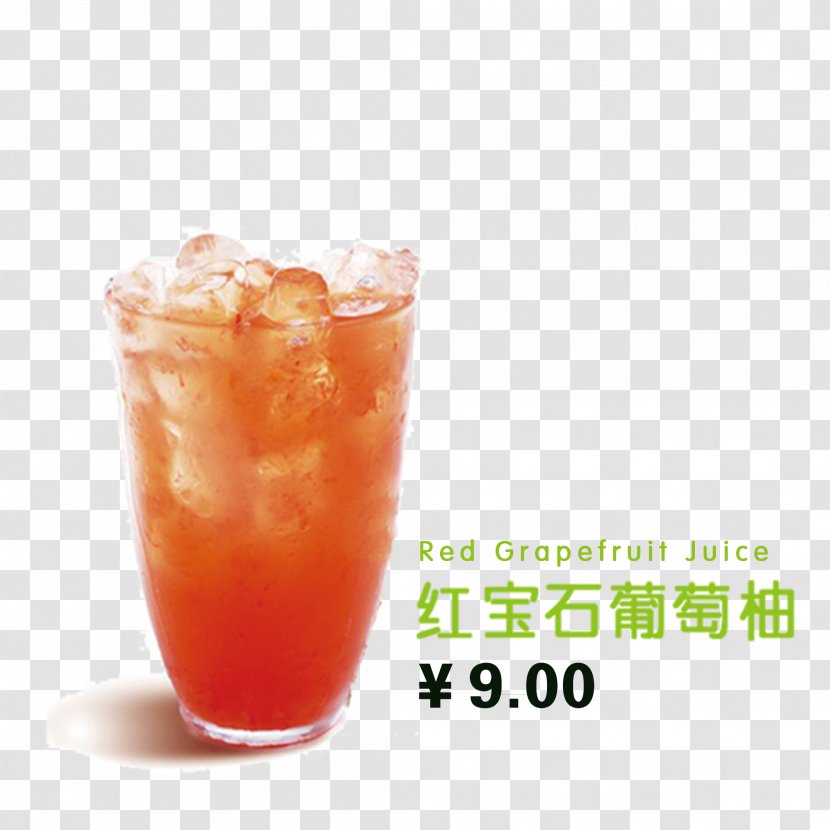 Bay Breeze Sea Orange Drink Tea Grapefruit - Non Alcoholic Beverage - Ruby Transparent PNG