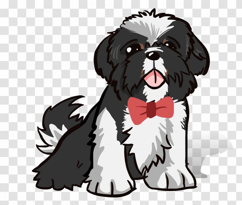 Shih Tzu Dog Breed Puppy Caricature - Tshirt Transparent PNG