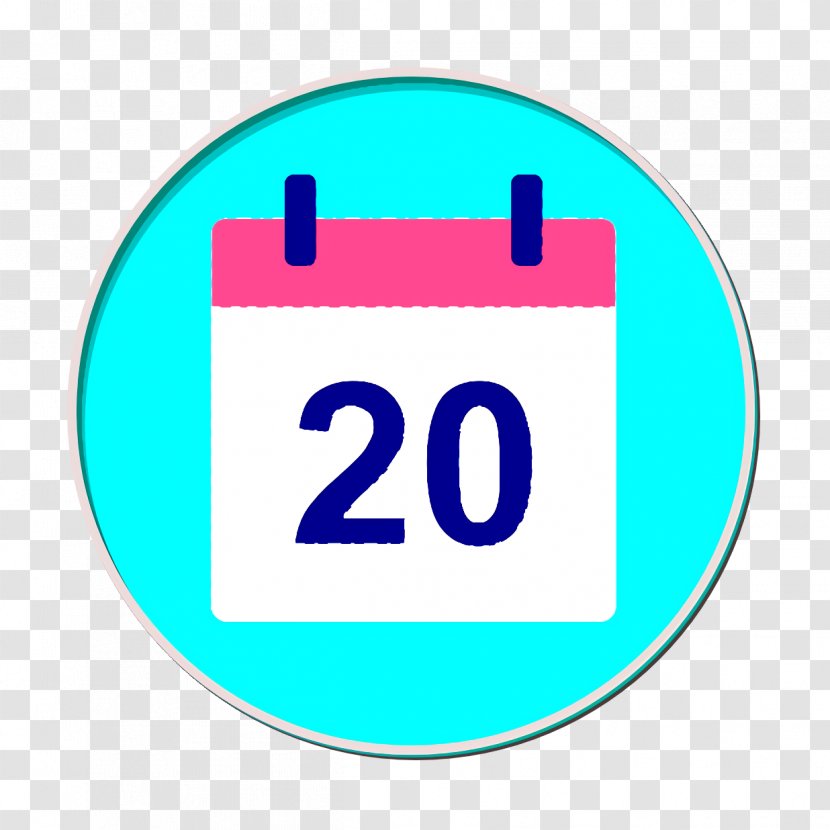 Calendar Icon Date Event - Electric Blue - Sign Logo Transparent PNG
