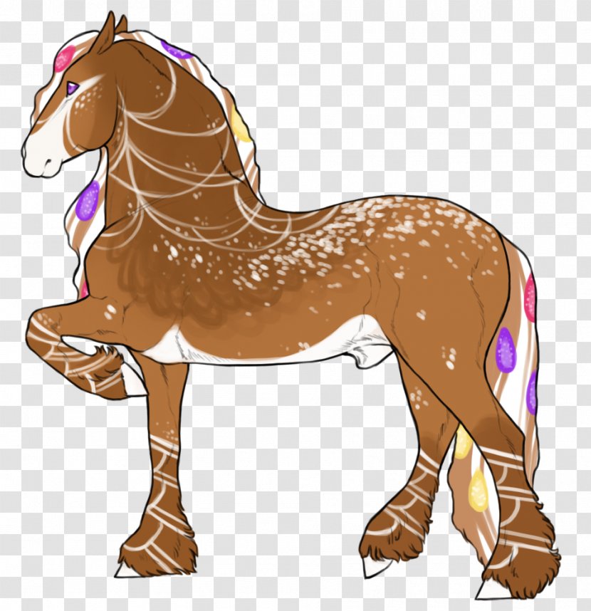 Mustang Foal Halter Rein Pack Animal - Drawing - Fz Poster Transparent PNG