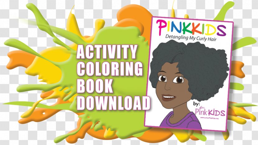 P!nk Coloring Book Child - Hair - Pink Transparent PNG
