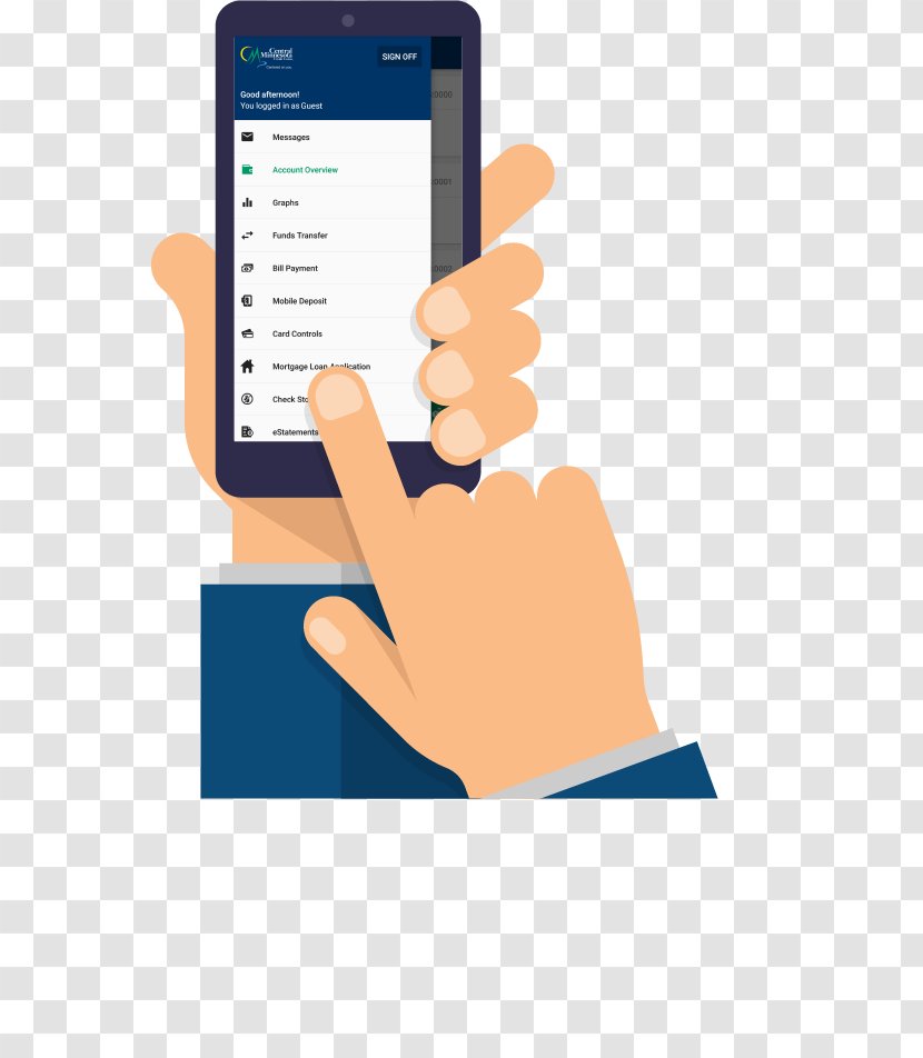 Mobile Banking Smartphone Remote Deposit - Thumb - Bank Transparent PNG