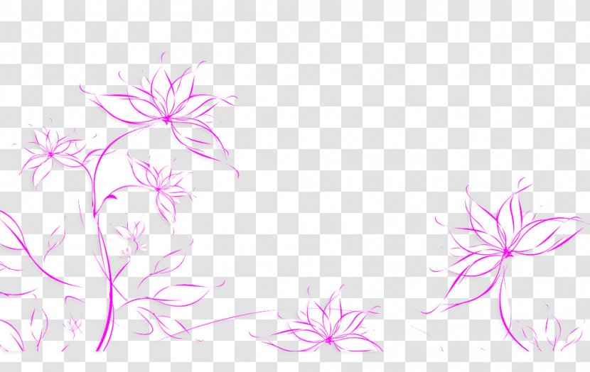Drawing Avatar Wallpaper - Line Flowers Transparent PNG