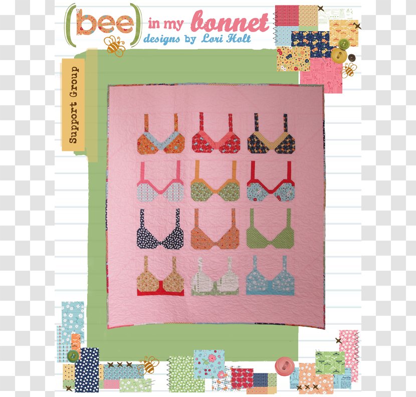 Pattern Mini Quilts Quilty Fun Lessons In Scrappy Patchwork Quilting - Pink - Bee Design Transparent PNG