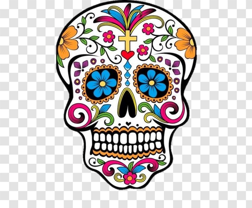 Calavera Day Of The Dead Skull Clip Art - Holiday Transparent PNG