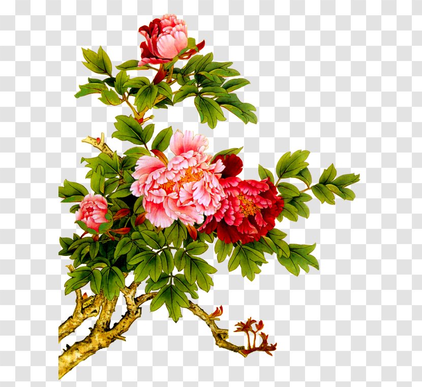 China Peony Chinese Painting Art - Creative Hand-painted Transparent PNG