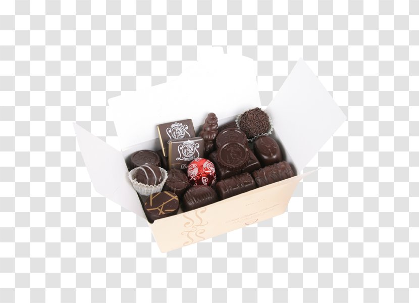 Fudge Belgian Chocolate Praline Truffle Balls - Box - Dark Transparent PNG