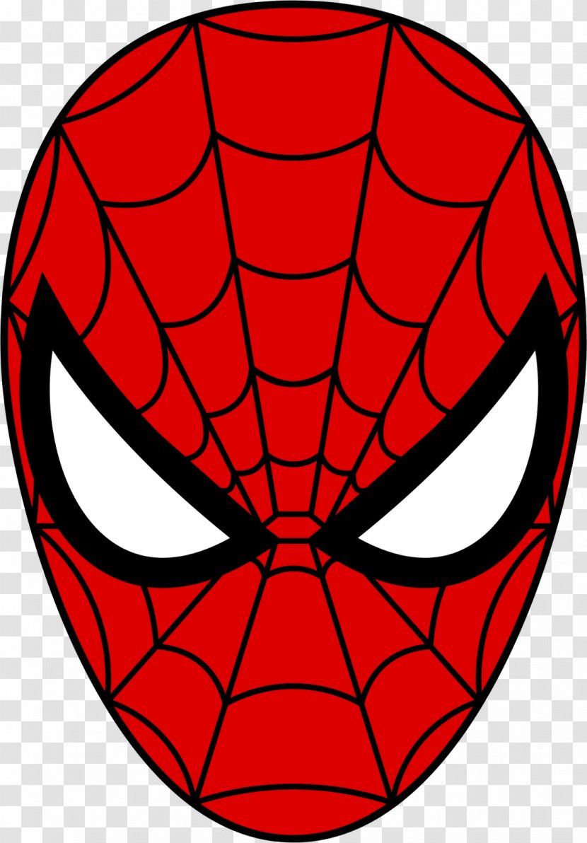 Spider-Man Face Mask Coloring Book Clip Art - Symmetry - Cliparts Transparent PNG